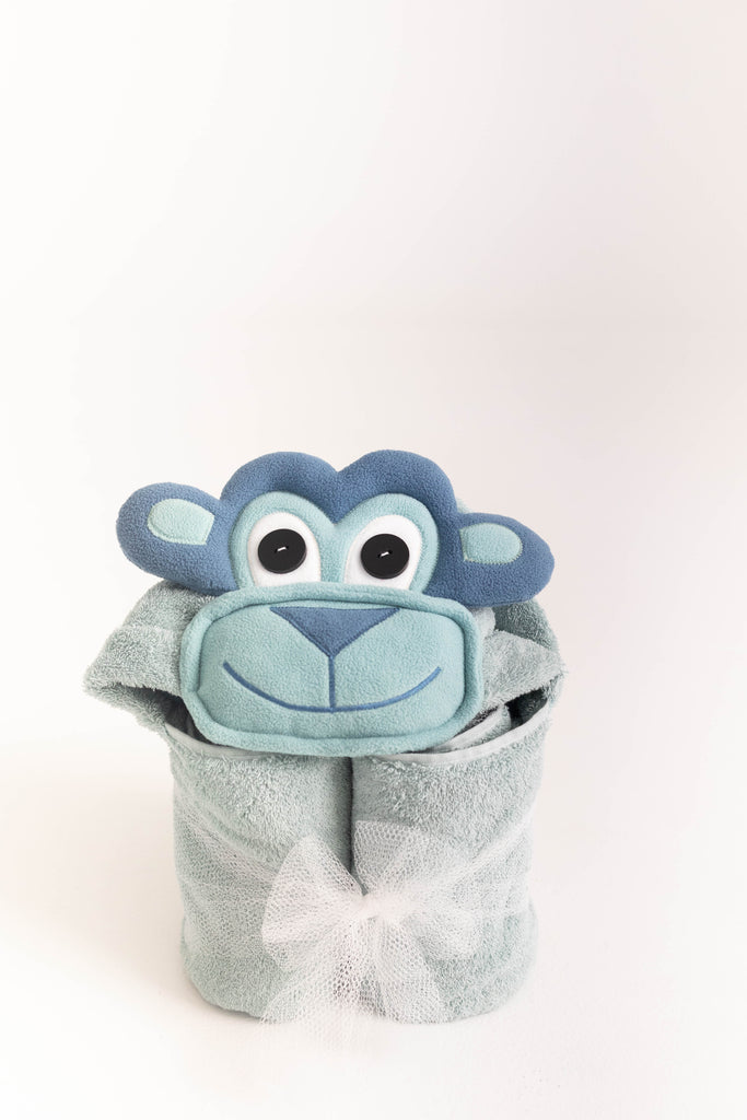 Monkey Hooded Towel for Infants, Babies, Toddlers, Youth Kids & Children