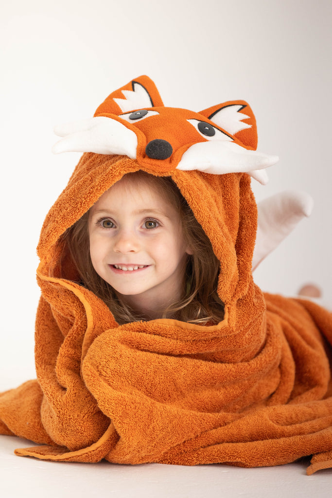 Fox Hooded Towel for Infants, Babies, Toddlers, Youth Kids & Children