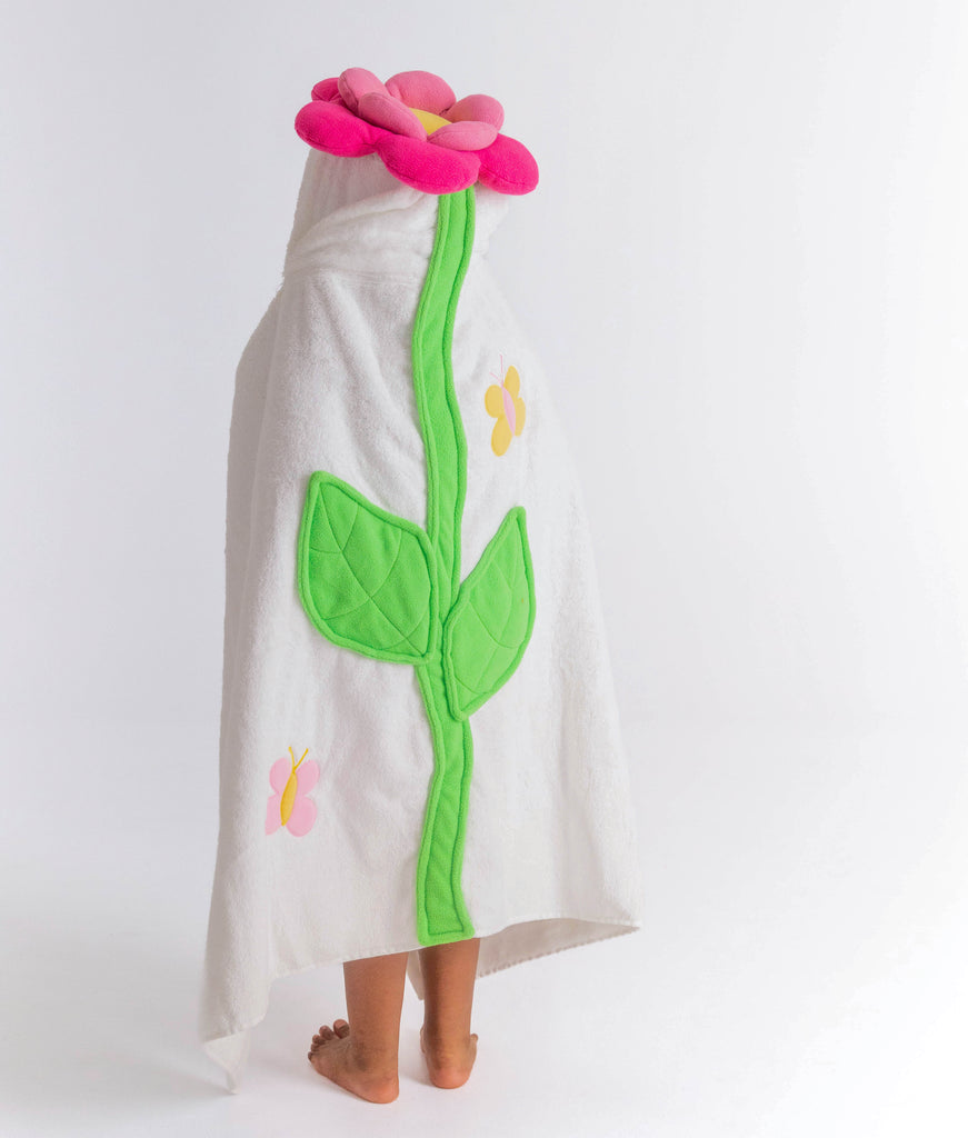 Flower Hooded Towel for Infants, Babies, Toddlers, Youth Kids & Children