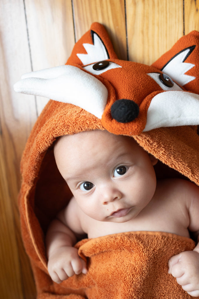 Fox Hooded Towel for Infants, Babies, Toddlers, Youth Kids & Children